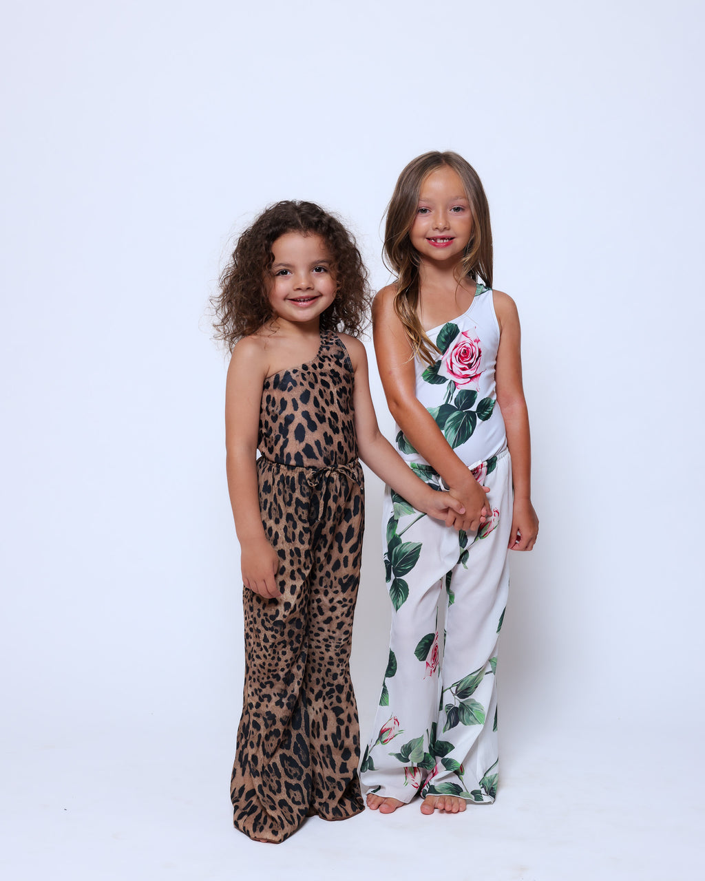 Leopard chiffon flared trousers - mini