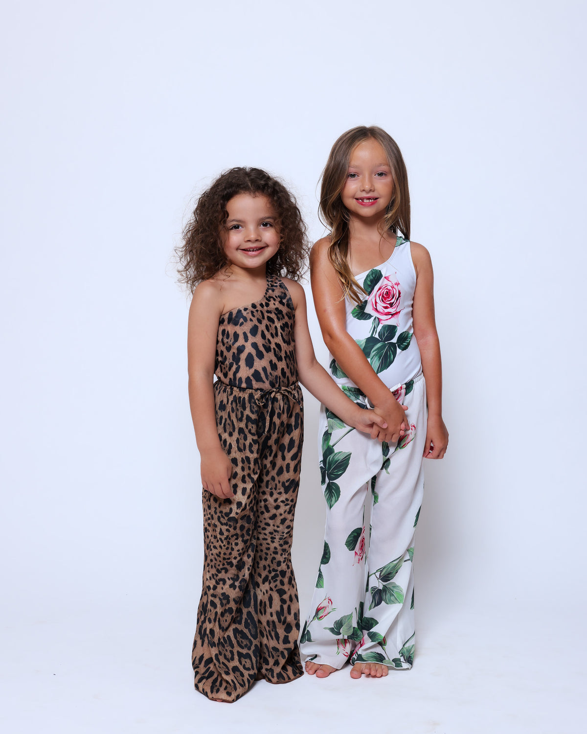Leopard chiffon flared trousers - mini