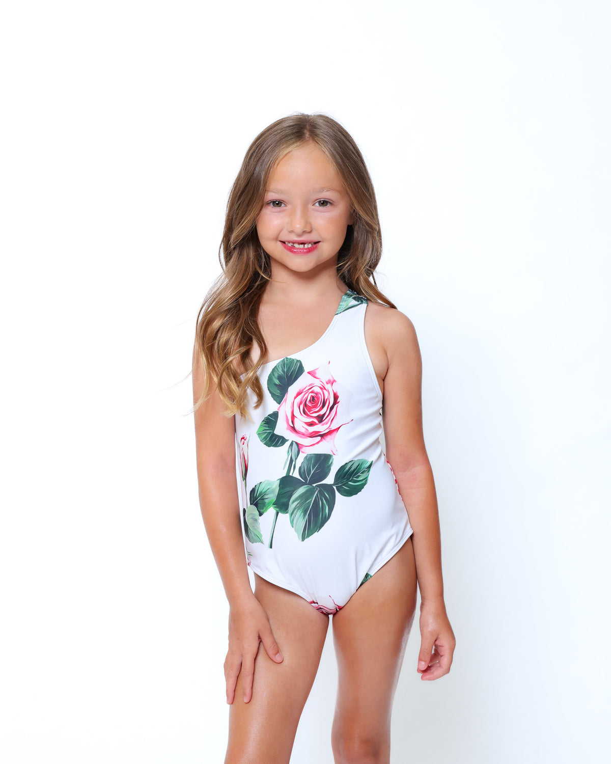 Rose one piece swimsuit - mini