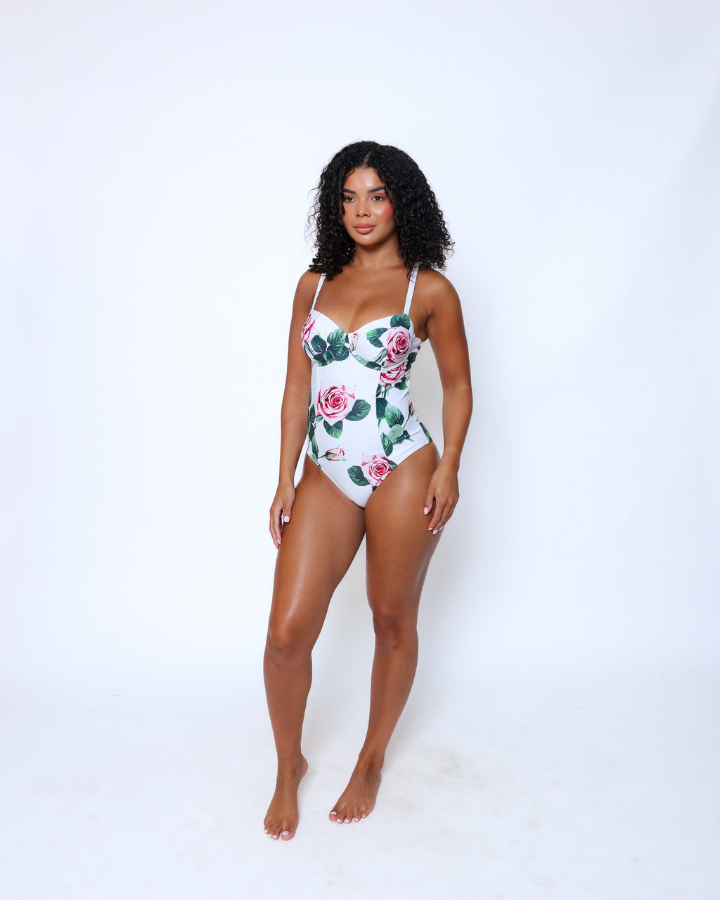 Rose one piece swimsuit