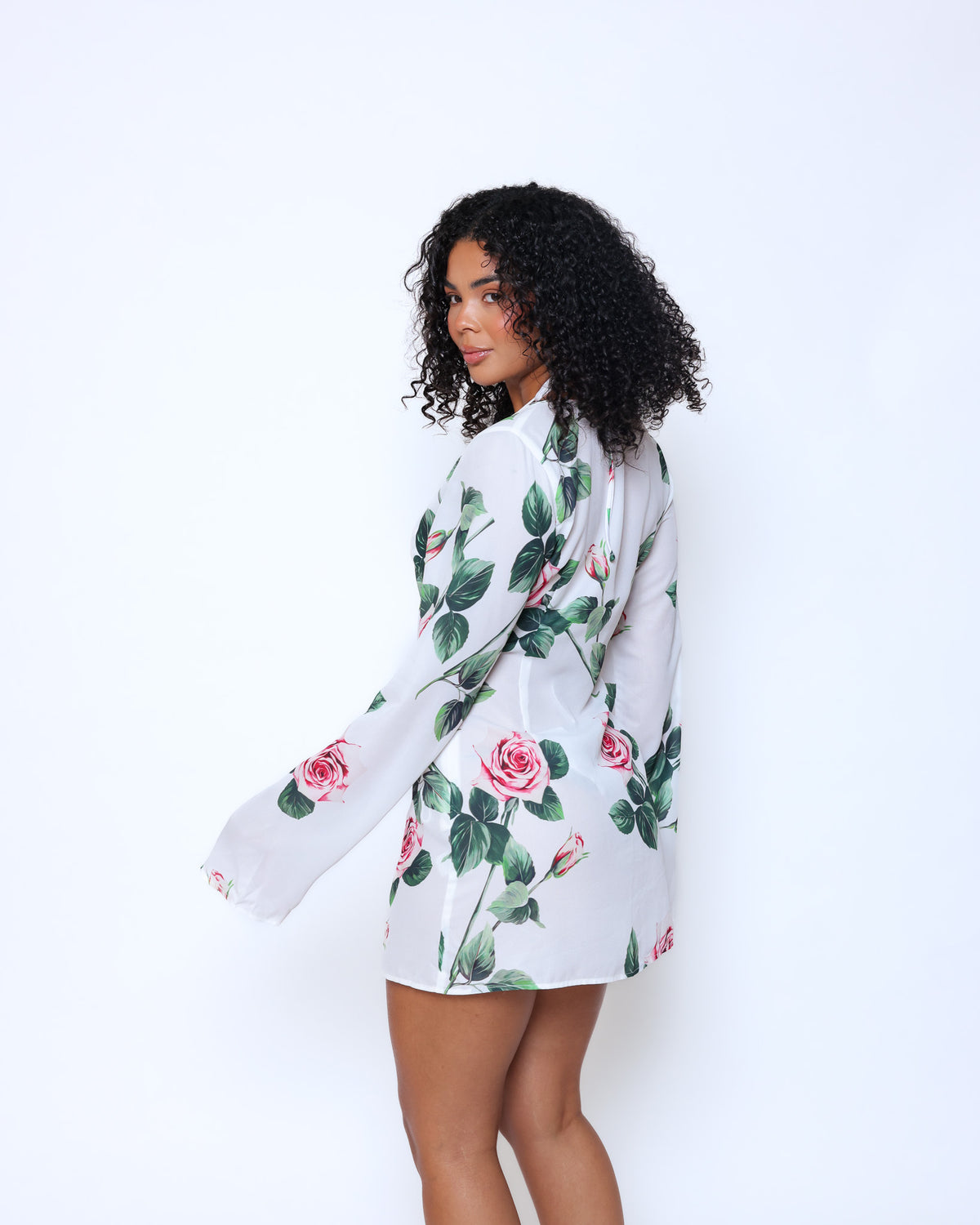 Rose chiffon dress